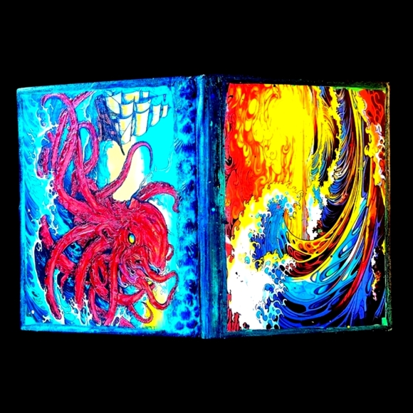 Journal Set Kraken Nautical Sea Lined Composition Style Journal Art Notebook - Picture 6 of 8